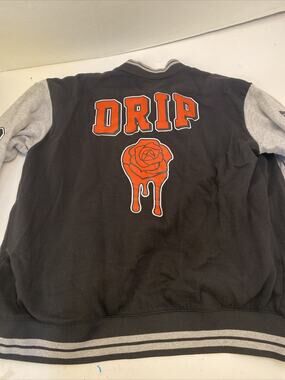Eighty Eight Brand Black skull Varsity Jacket size XL RARE